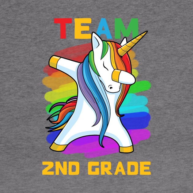 Team 2ND GRADE Unicorn Dabbing Gift Back To School by johnbbmerch